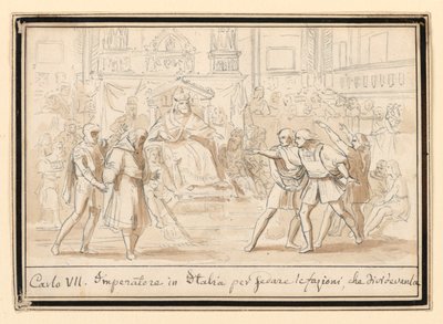 Reconciliação dos Inimigos na Itália pelo Imperador Henrique VII de Unknown artist