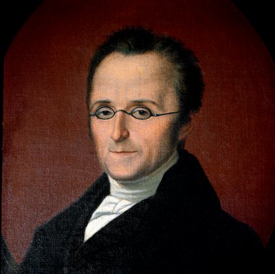 Risorgimento: "Retrato do patriota italiano Silvio Pellico (1789-1854)" Pintura anónima do Saluzzo do século XIX, Museo di Casa Cavassa de Unknown artist