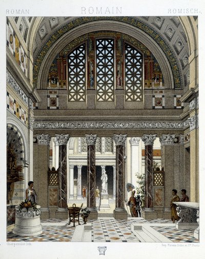 Habitat romano na antiguidade - em "O traje histórico" de Racinet de Unknown artist