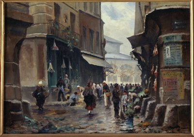 Rue Pirouette, cerca de 1880, atual 1º arrondissement, entre 1875 e 1885 (pintura) de Unknown artist