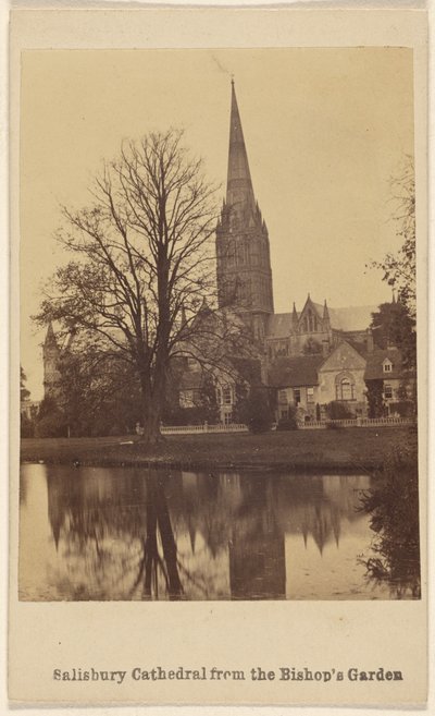 Catedral de Salisbury a partir do Jardim do Bispo de Unknown artist
