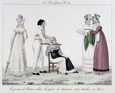 Saltimbanque: o jogador do bastão - em "O bom gênero", deb. século XIX de Unknown artist