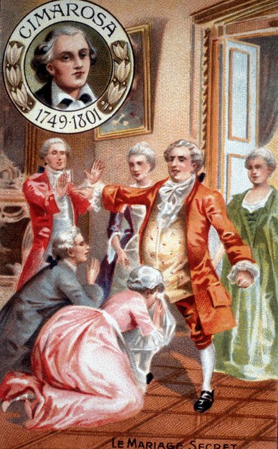 Casamento secreto de Domenico Cimarosa (1749 - 1801). de Unknown artist