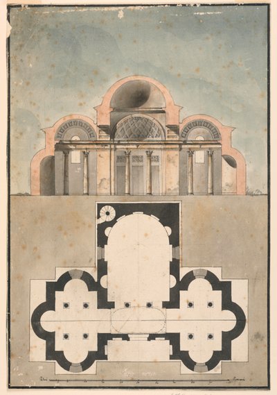 Seção, Pequeno Edifício Abobadado de Unknown artist