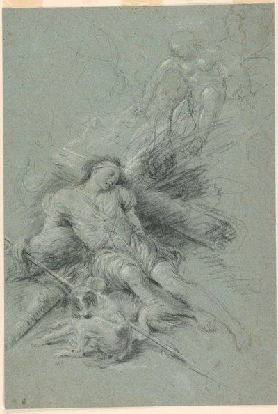 Selene vê o Endymion dormindo de Unknown artist