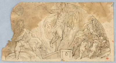 Cena Figural Semicircular com Figura Central Possivelmente Ascendente de Unknown artist
