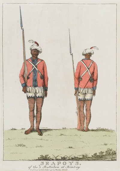 Sepoys do 3º Batalhão em Bombaim de Unknown artist