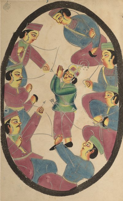 Sete Heróis ou Guerreiros Matando Abhimanya, Filho de Arjuna de Unknown artist