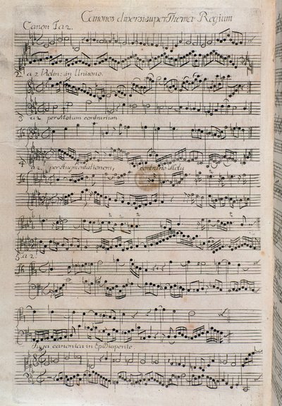 Música de Canones diversifica super thema regium, oferta musical de Johann Sebastian Bach (século XVIII) de Unknown artist