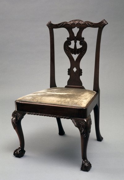 Cadeira lateral, c. 1760-1790 (mogno e cereja) de Unknown artist
