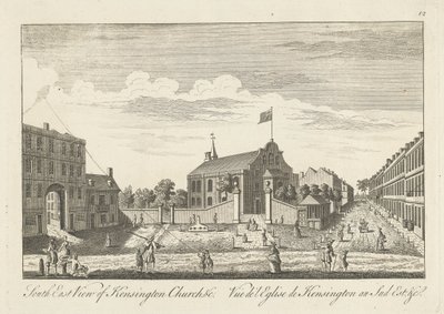 Vista Sudeste da Igreja de Kensington de Unknown artist