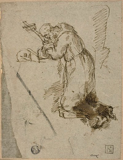 São Francisco de Assis em Oração de Unknown artist