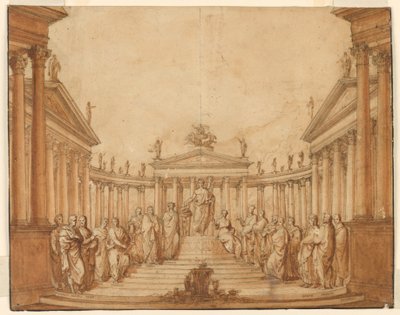 Design de palco, Apollo com homens famosos e musas de Unknown artist