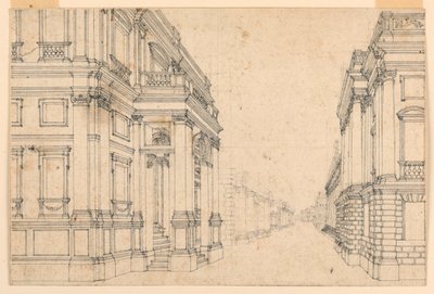 Cenário: Rua da Cidade com Palácios de Unknown artist