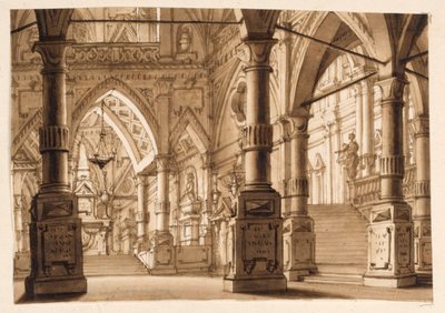 Cenário, Interior da Igreja Gótica de Unknown artist