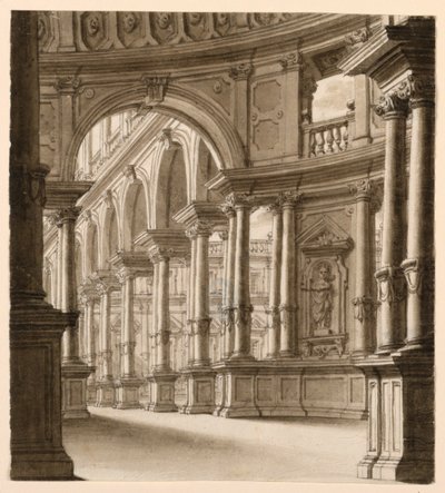 Design de palco, interior do pórtico renascentista de Unknown artist