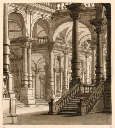 Cenário, Pórtico com Escadaria de Unknown artist
