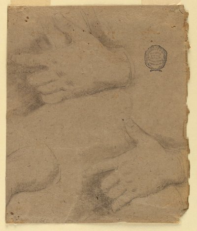 Estudo: Três mãos esquerdas de Unknown artist