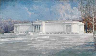 Estudo para a fachada sul do Museu de Arte de Cleveland de Unknown artist