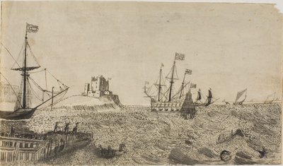 Barcos suecos ao largo da costa de Unknown artist