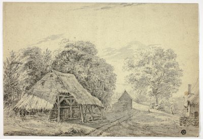 Galpão de palha na fazenda de Unknown artist