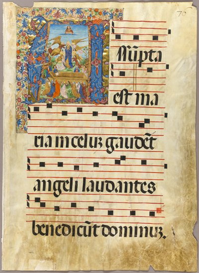 A Assunção da Virgem numa História Inicial a partir de um Gradual de Unknown artist