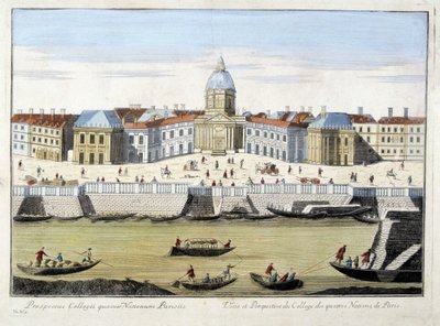 O Colégio das Quatro Nações - gravura de Unknown artist