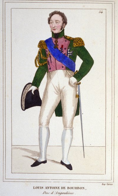 O Duque de Angouleme Louis Antoine (Louis-Antoine) d