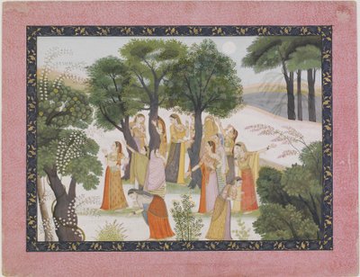 As Gopis Buscam por Krishna de um <em>Bhagavata Purana</em> de Unknown artist