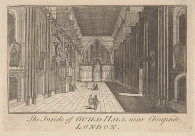 The Inside of Guild Hall perto de Cheapside, Londres de Unknown artist