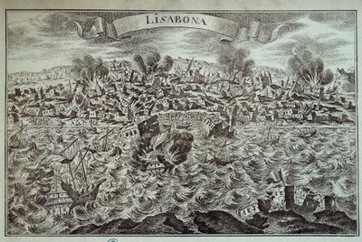 O terramoto de Lisboa em 1755. de Unknown artist