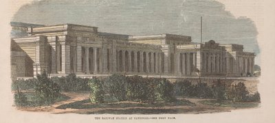 A estação ferroviária de Cawnpore de Unknown artist