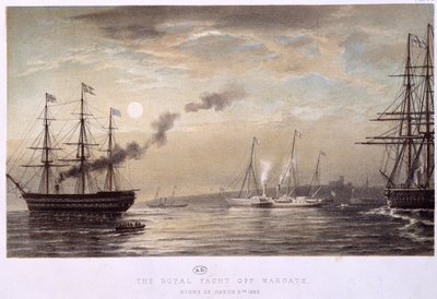 O Royal Yatch de Margate: Royal Yatch da Inglaterra, uma noite de Março de 1863. de Unknown artist
