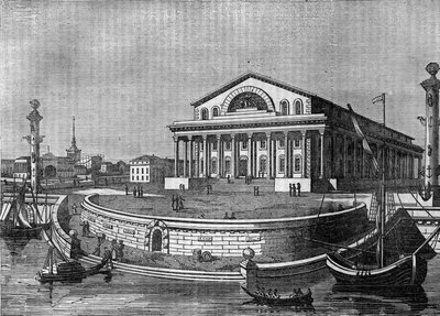 A Bolsa de Valores de São Petersburgo (São Petersburgo) na Rússia em 1836. de Unknown artist