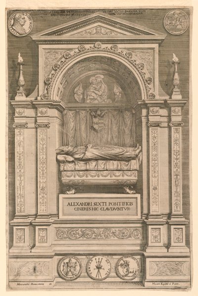 O túmulo do Papa Alexandre VI de Unknown artist