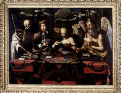 O brelan da vida humana, óleo sobre tela anónima do século XVIII. de Unknown artist
