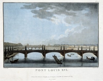 A ponte Luís XVI - gravura de Unknown artist