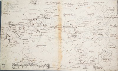 A descrição de Muskery, c.1590 (papel, linho) de Unknown artist