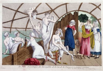 O banho económico do incrível (15 cêntimos), rue de la tannerie, início do século XIX, Carnavalet. de Unknown artist