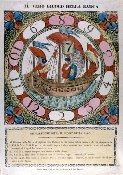 O jogo do barco. Século XVIII de Unknown artist