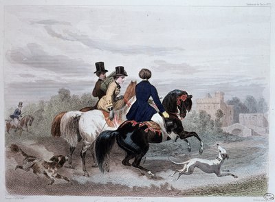 O tour de bairro - em "moda parisiense". de Unknown artist