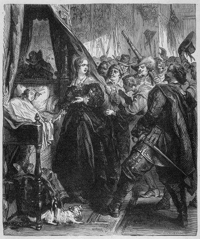 O povo (a Fronde) foi ao Palácio Real e pediu para ver o jovem rei Alite (Luís XIV e Ana da Áustria). de Unknown artist