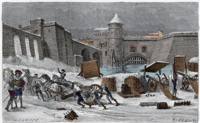 A sede de Metz de Charles V em 1552 em "Les sieges celebes" gravada por Gilbert. de Unknown artist