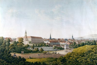 A cidade de Weimar, no final do século XVIII. de Unknown artist