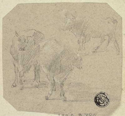 Três vacas de Unknown artist