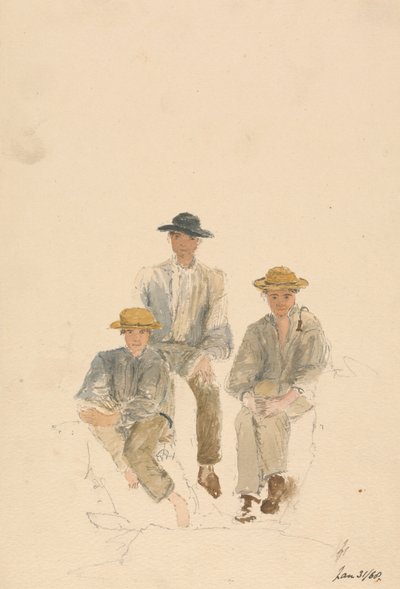 Três Homens (Janeiro 31/68) de Unknown artist