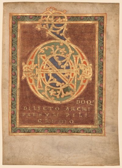 Página de rosto de "Tonarius:" do abade Berno Domino inicial de Unknown artist