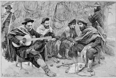 Un payador: grupo de gaúchos, Argentina de Unknown artist