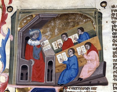 Universidade. Manuscrito do século XIV. biblioteca Nazionale Braidense. Milão de Unknown artist