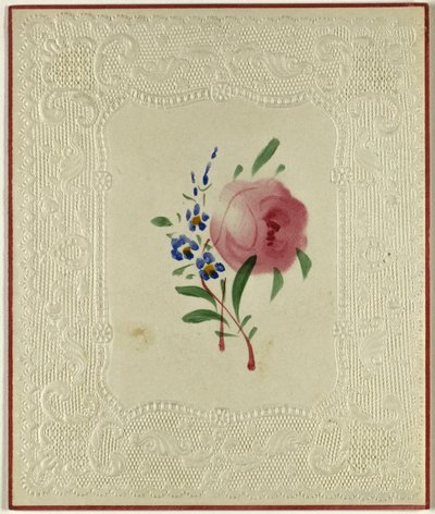 Namorados sem título (Flores grandes cor-de-rosa e flores pequenas azuis) de Unknown artist